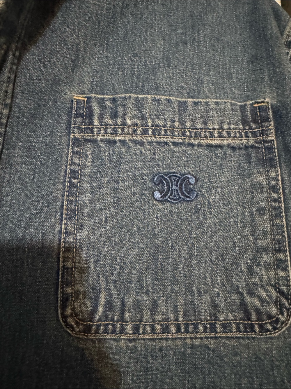 Celine denim cropped top w/ COA - Picture 6 of 8